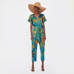 ZARA BLOGGER FAVE TROPICAL PRINT SPRING SUMMER JUMPSUIT